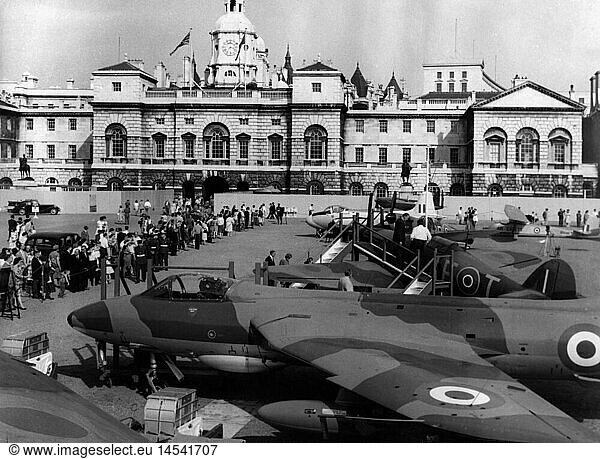 geography / travel  Great Britain  builings  Horse Guards  exhibition on the occasion of the 20th anniversary of the Battle of Britain  September 1960