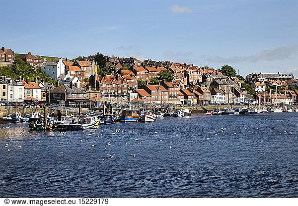 Geography / travel  Great Britain  England  Boats in the Upper Harbour at Whitby North Yorkshire