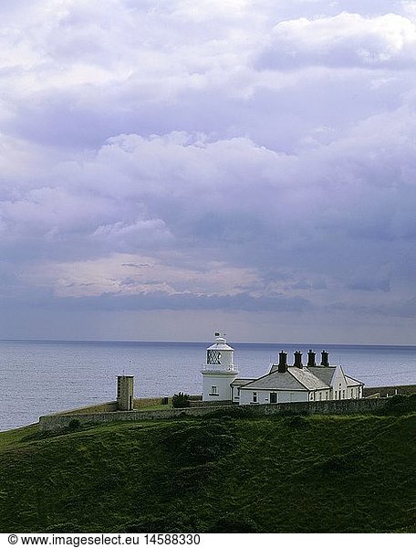 geography / travel  Great Britain  England  Dorset  Isle of Purbeck  buildings  lighthouse at Durlston Head near Swanage