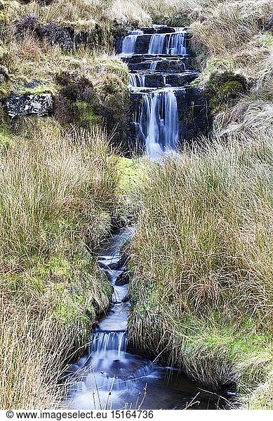 geography / travel  Great Britain  England  Garsdale Head  Waterfall on Garth Gill in Garsdale Yorkshire Dales Cumbria