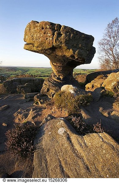 geography / travel  Great Britain  England  The Druids Writing Desk Brimham Rocks North Yorkshire