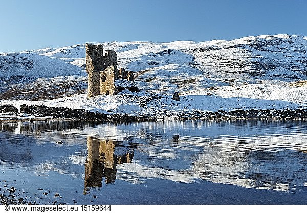 geography / travel  Great Britain  Scotland  Ardvreck Castle beside Loch Assynt  Assynt  Sutherland