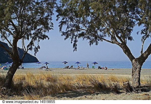 geography / travel  Greece  Island Crete  Plakias  beaches  beach  bathers  Mediterranean