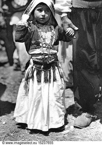 geography / travel historic  Albania  people  young girls at a Catholic observance  Shne Ana (Saint Anna)  North Albania  Atlantis  number 10  1930  religion  religions  Christianity  ethnicity  ethnic  ethnical  ethnicities  full-length  full length  children  child  kids  kid  female  folklore  national costume  national costumes  Christian  Christians  Kingdom of Albania  the Balkans  Balkan Peninsula  Europe  20th century  1930s  number  numbers  historic  historical