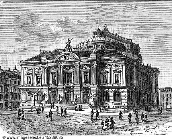 geography / travel historic  Switzerland  cities and communities  Geneva  theatre / theater  Grand Theatre de Geneve  built 1875 - 1879