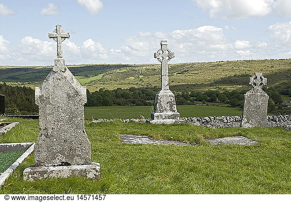 geography / travel  Ireland  County Clare  Burren  monments  celtic crosses