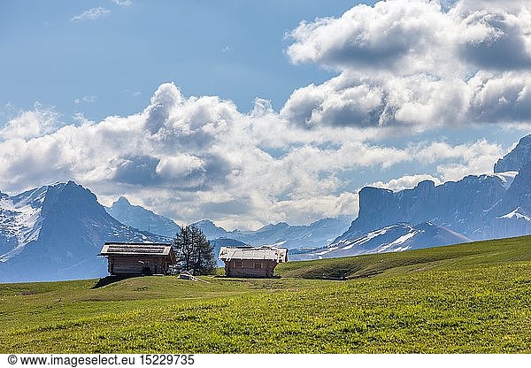 geography / travel  Italy  South Tyrol  Alpine hut on the Seiser mountain pasture