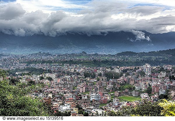 geography / travel  Nepal  Cityscape from Swayambhunath  Kathmandu