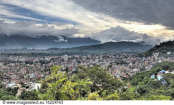 geography / travel  Nepal  Cityscape from Swayambhunath  Kathmandu