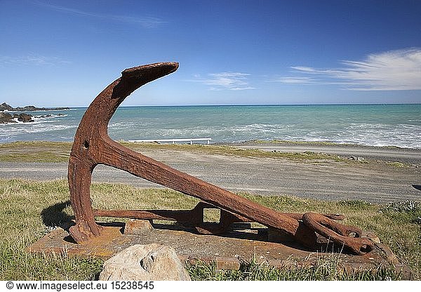 Geography / travel  New Zealand  Anchor From The Barque Ben Avon  Shipwrecked In 1903  Ngawi  Wairarapa  North Island