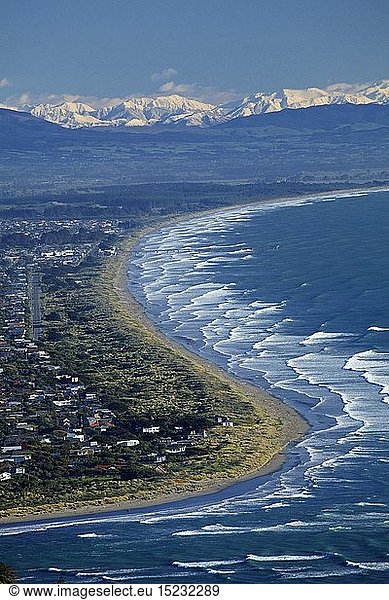 geography / travel  New Zealand  South Island  Canterbury  Christchurch  mouth of Avon and Heathcote Rivers  New Brighton Beach  coast
