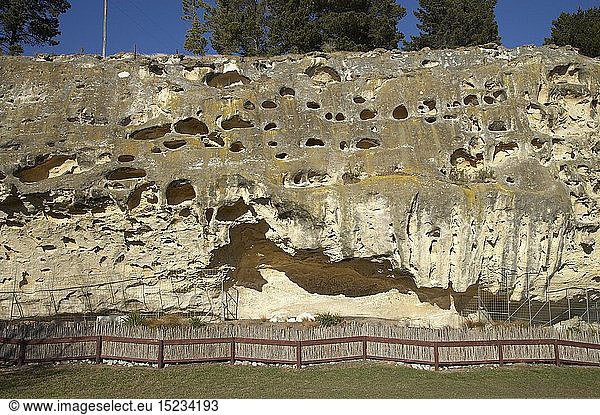 Geography / travel New Zealand Takiroa Rock Art Site by State Highway 83 near Duntroon Waitaki Valley North Otago South Island
