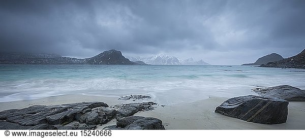 geography / travel  Norway  Haukland Beach  Lofoten  Vestvagoy  Nordland