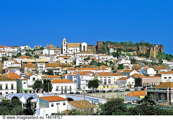 geography / travel  Portugal  Silves  townscape with cathedral SÃ© and Castelo
