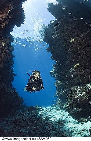 geography / travel  S Diving in Mbuco Caves  Marovo Lagoon  Solomon Islands