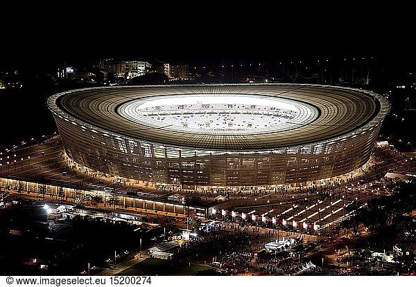 geography / travel  South Africa  Cape Town  Green Point Stadium at night during FIFA World Cup 2010 Cape Town South Africa