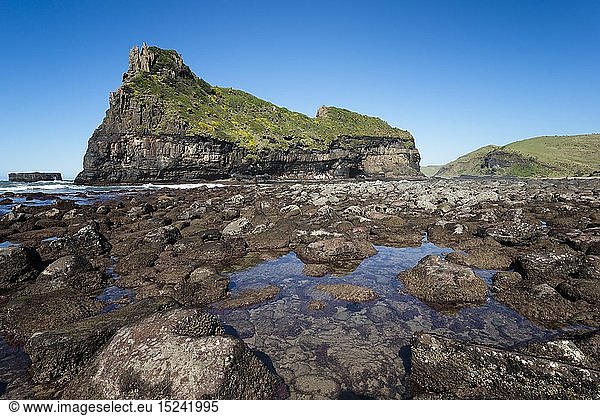 geography / travel  South Africa  Landscape view of a sunny summer day at Hole in the Wall. Wild Coast  Eastern Cape