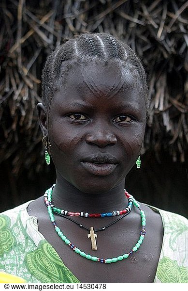 geography / travel  South Sudan  people  women  Toposa woman  portrait  near Nyanyagachor