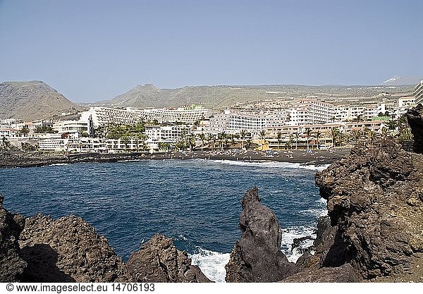 geography / travel  Spain  Canary Islands  Tenerife  Puerto de Santiago  city views / cityscapes  village  beach Playa de la Arena