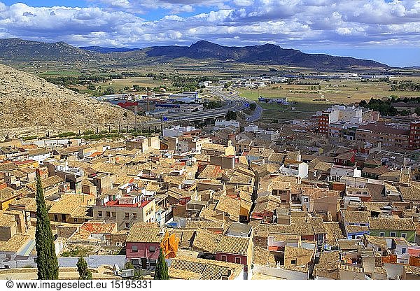 geography / travel  Spain  Cityscape from Atalaya Castle  Villena  Valencian Community