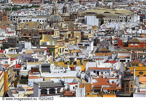 geography / travel  Spain  Cityscape from La Giralda Tower of Cathedral  Seville  Andalusia