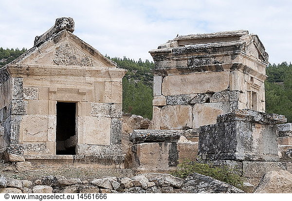 geography / travel Turkey Denizli Pamukkale Hierapolis grave field burial place