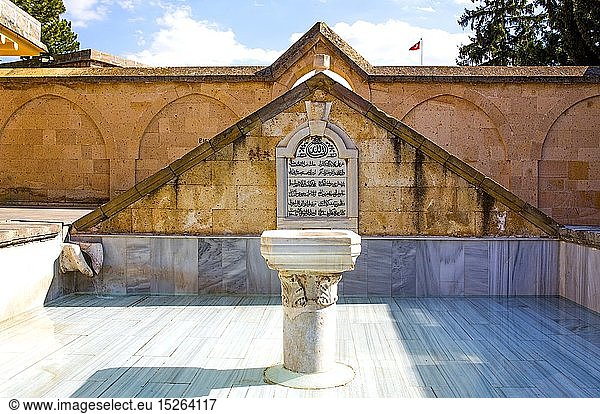geography / travel  Turkey  Middle East  Cappadocia  Nevsehir  Haji Bektash Veli museum  exterior view  fountain
