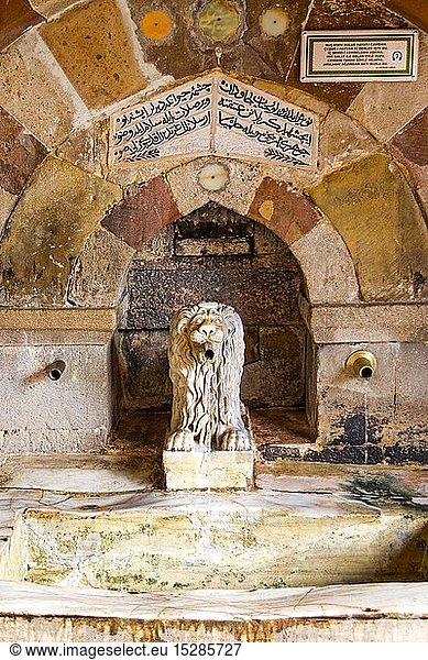 geography / travel  Turkey  Middle East  Cappadocia  Nevsehir  Haji Bektash Veli museum  fountain