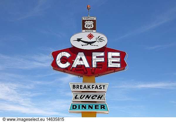 geography / travel  USA  New Mexico  Roadrunner Cafe on Route 66