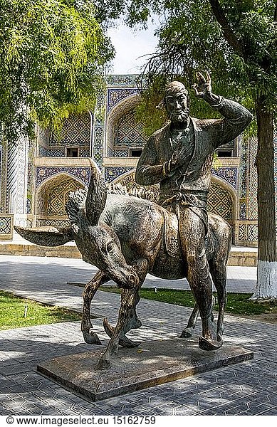 geography / travel  Uzbekistan  Bukhara  Lyab-i Hauz complex  Nasreddin monument