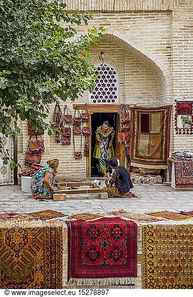 geography / travel  Uzbekistan  Bukhara  Sayfudding caravansary  carpet trade