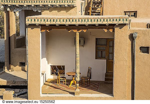 geography / travel  Uzbekistan  Khiva  historic old town  terrace of a house