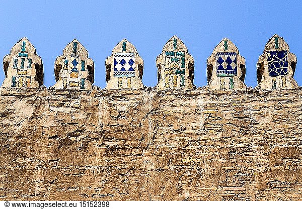 geography / travel  Uzbekistan  Khiva  historic old town  Toshxauli palace wall