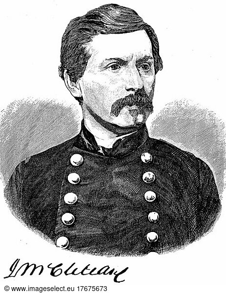 George Brinton McClellan  3 December 1826  29 October 1885  was an American soldier  civil engineer  railway executive and politician  digitally restored reproduction from a 19th century original  exact date unknown