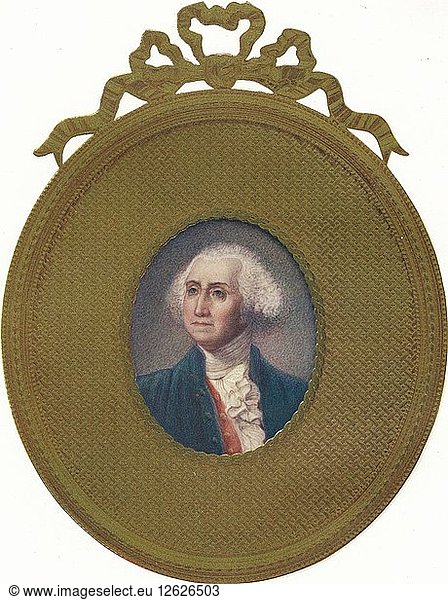 George Washington (1732-99)  erster Präsident der Vereinigten Staaten  (1907). Künstler: Unbekannt