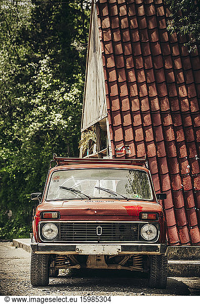 Georgia  Red vintage car