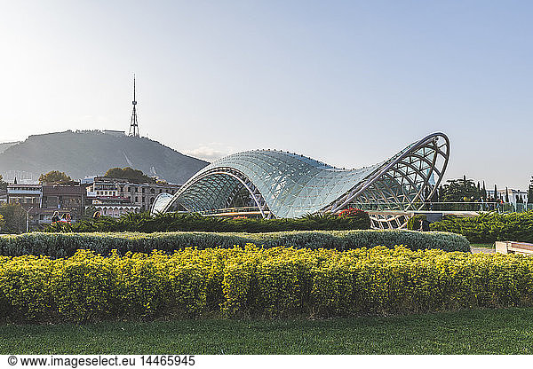 Georgia  Tbilisi  view on Bridge of Peace