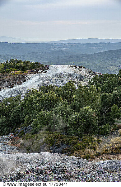 Geothermal natural park Biancane at Monterotondo Marittimo  Grosseto  Italy