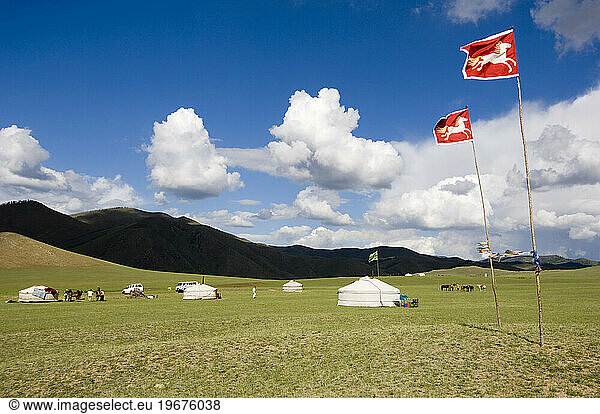Ger camp  Terelj National Park  Mongolia