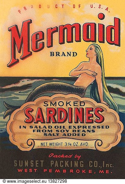 Geräucherte Sardinen der Marke Mermaid 1920