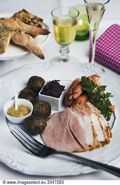 Gericht Mahlzeit Lebensmittel Weihnachten typisch Schweden schwedisch