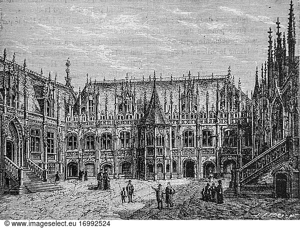 Gericht von Rouen 1434-1493  populäre Geschichte Frankreichs von Henri Martin  Herausgeber Furne 1860.