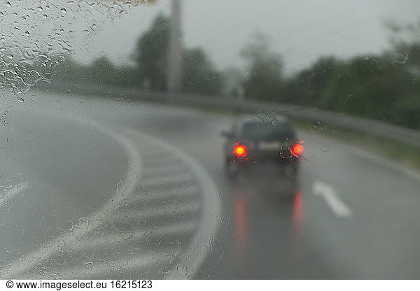 Germany,  View through windshield of moving car
