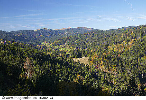 Germany  Baden-Wuerttemberg  Black Forest  View on Feldberg Massif