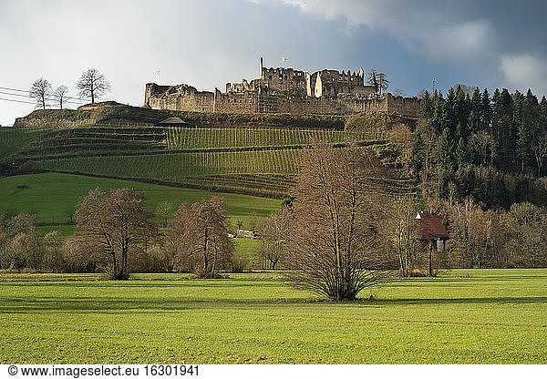 Germany  Baden-Wuerttemberg  Sexau  Emmendingen  Hochburg  Castle ruin