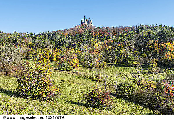 Germany  Baden Wuerttemberg  View of Hohenzollern Castle