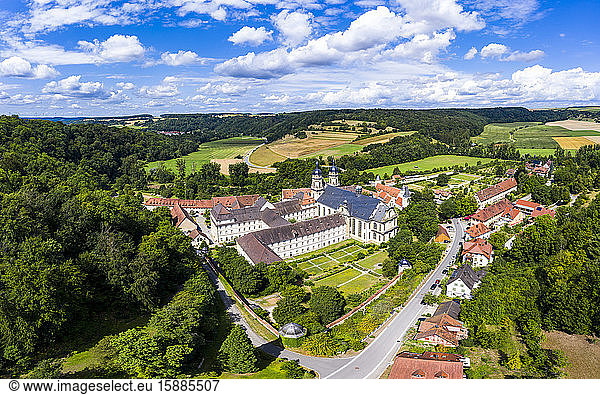 Germany  Baden-Wurttemberg  Schontal  Aerial view of Schontal Abbey in summer