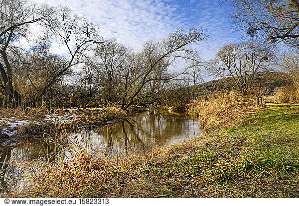 Germany  Baden-Wurttemberg  Stockacher Aach river in Bodenseeufer nature reserve