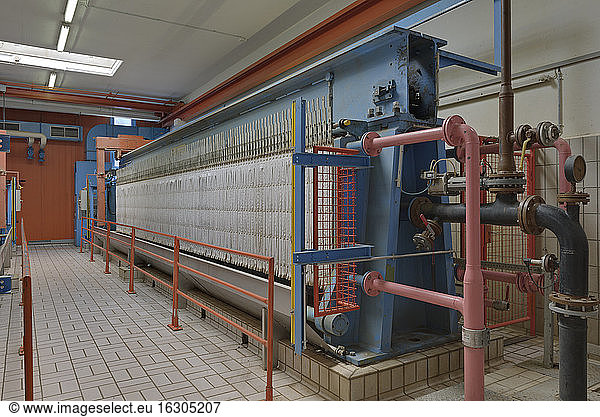 Germany  Baden-Wurttemberg  Water treatment plant  Sludge press