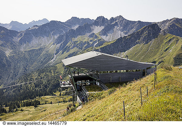 Germany  Bavaria  Allgaeu  Allgaeu Alps  Gundsattel  top station Fellhorn